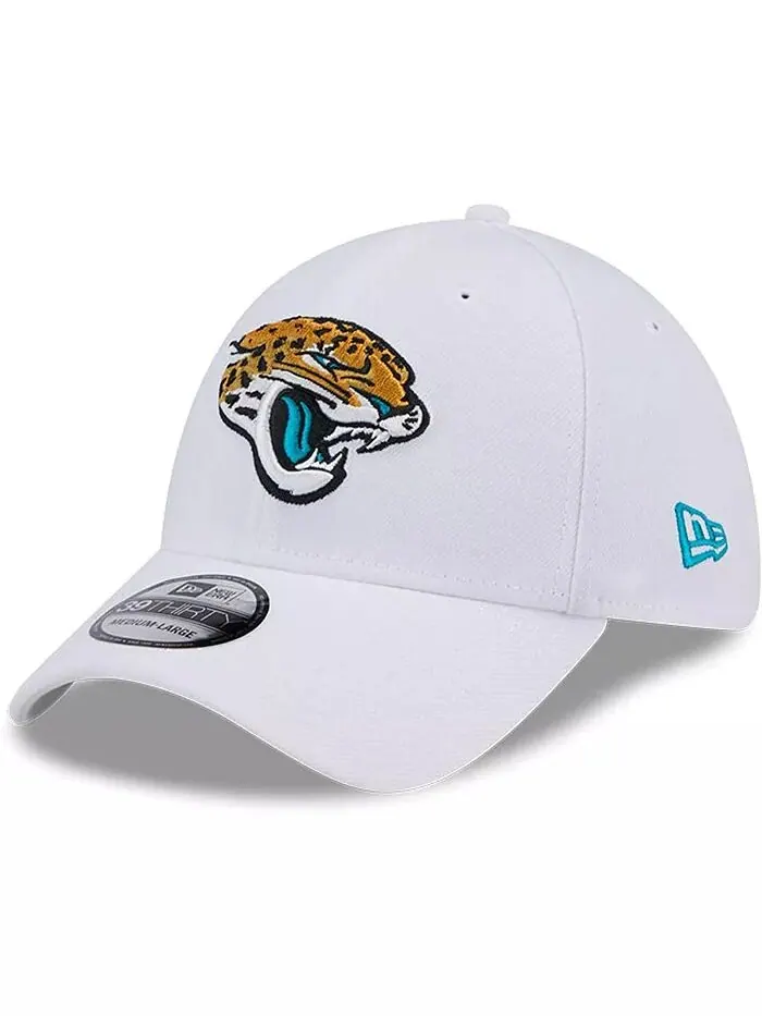 Мужская белая бейсболка Jacksonville Jaguars Main 39THIRTY Flex New Era