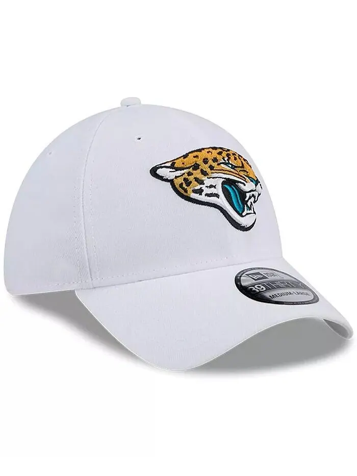 Мужская белая кепка Jacksonville Jaguars Main 39THIRTY Flex Hat New Era — изображение 2 из 3, белый