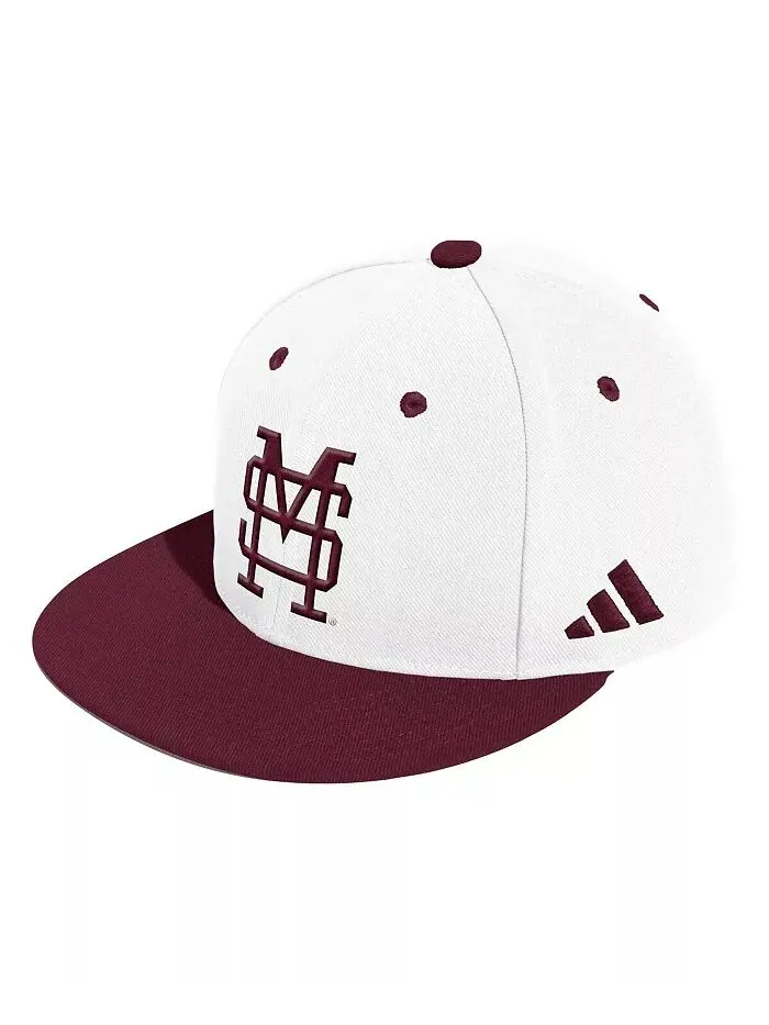 Мужская белая бейсболка Mississippi State Bulldogs On-Field adidas