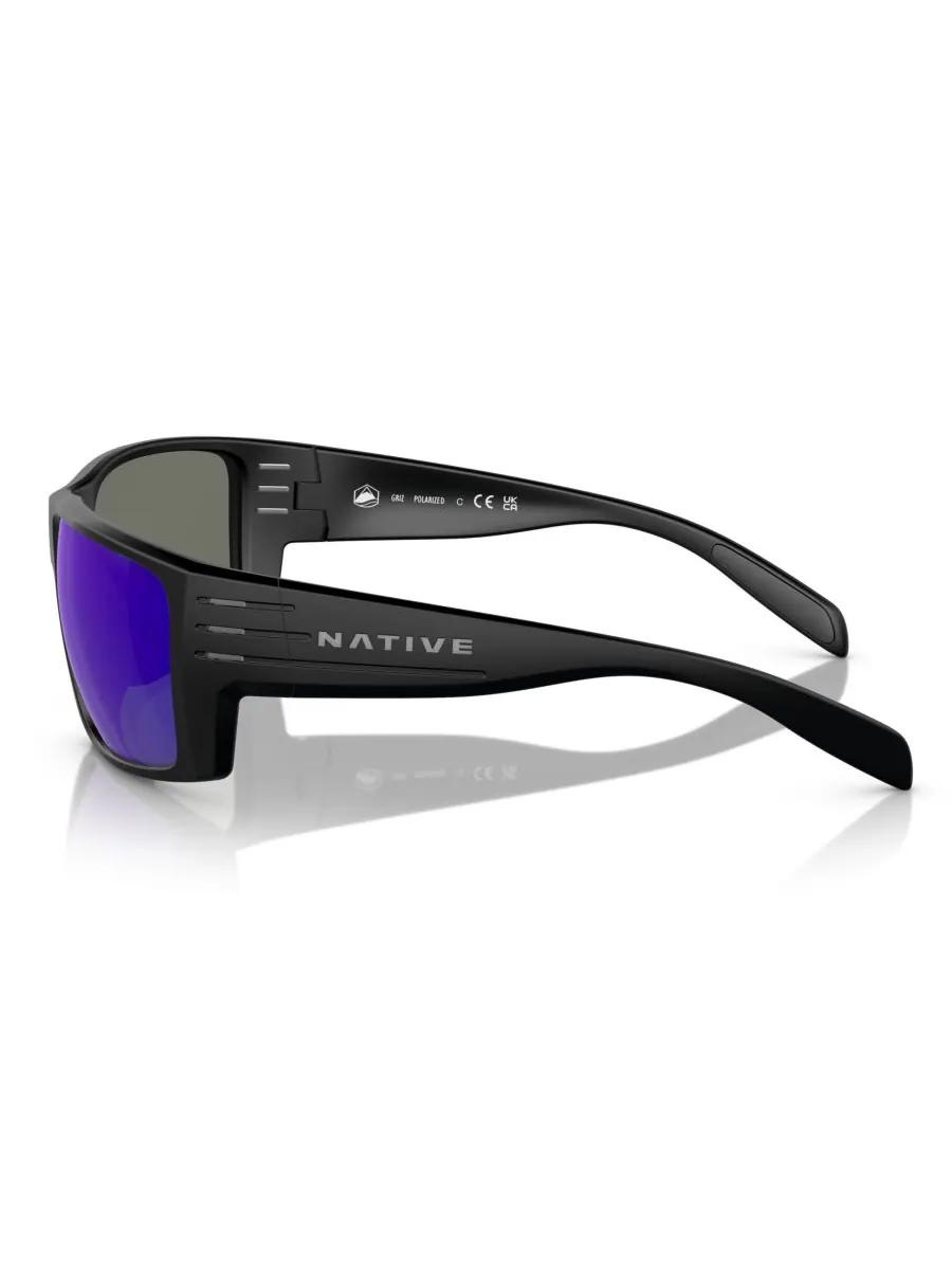 Мужские поляризованные солнцезащитные очки Native Griz, Mirror Polar XD9014 Native Eyewear — изображение 2 из 5, черный