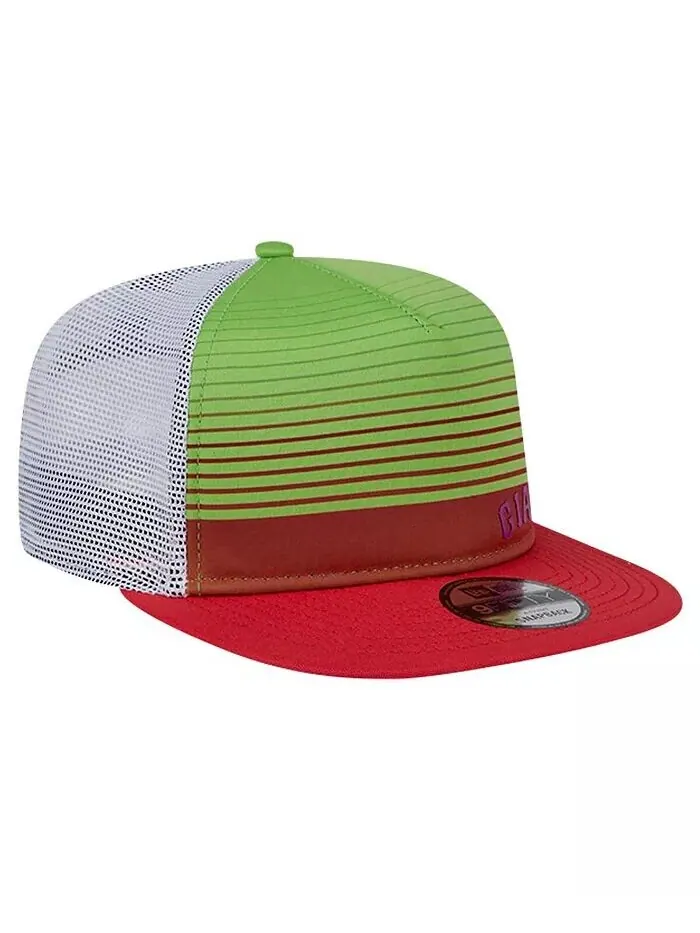 Мужская красная бейсболка San Francisco Giants Neon Horizon A-Frame Trucker 9FIFTY Snapback New Era — изображение 4 из 4
