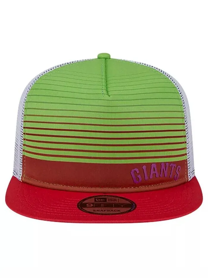 Мужская красная кепка San Francisco Giants Neon Horizon с А-образной рамкой Trucker 9FIFTY Snapback — изображение 2 из 4