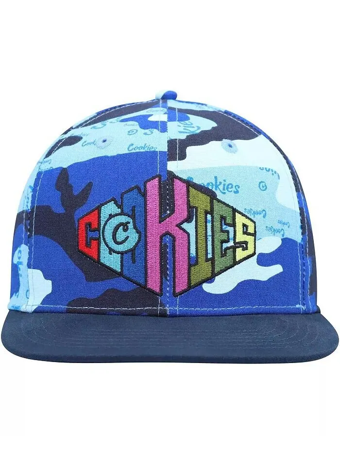 Мужская синяя камуфляжная кепка Snapback Across the Board Cookies — изображение 4 из 4, синий