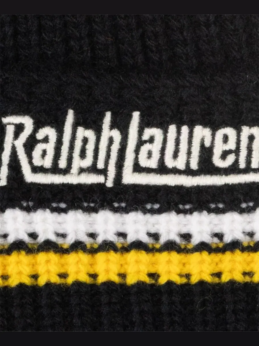 Шапка с вышивкой Holiday Patch Polo Ralph Lauren — изображение 3 из 4, черный мульти