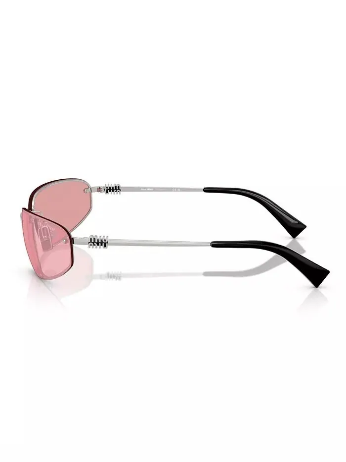 Женские солнцезащитные очки MIU MIU — изображение 3 из 6, розовый/серебристый