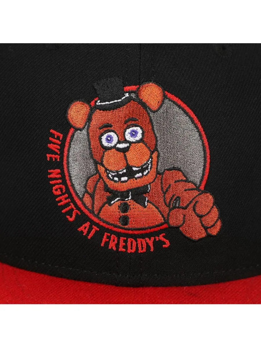 Мужская бейсболка с плоским козырьком "Я выжил" Five Nights At Freddy's — изображение 6 из 6, черный