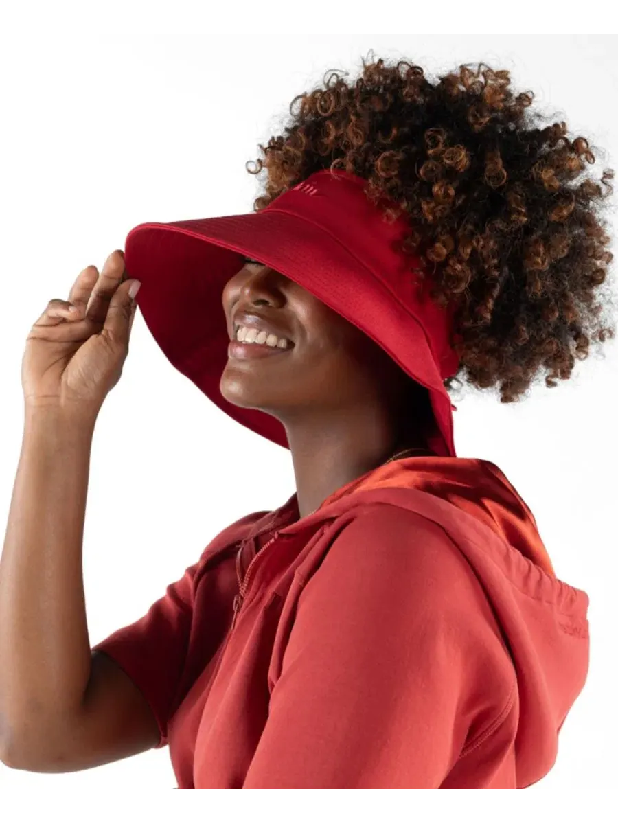 Широкополая кепка-визор с сатиновой подкладкой Unisex Satin Lined Wide Brim Sun Visor KIN Apparel — изображение 3 из 5