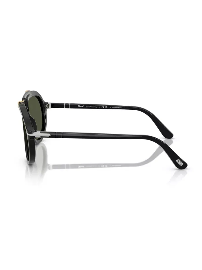 Унисекс круглые солнцезащитные очки, PO0202S Persol — изображение 3 из 10, черный