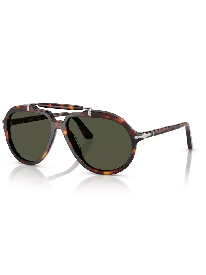 Унисекс круглые солнцезащитные очки, PO0202S Persol — изображение 1 из 7, коричневый