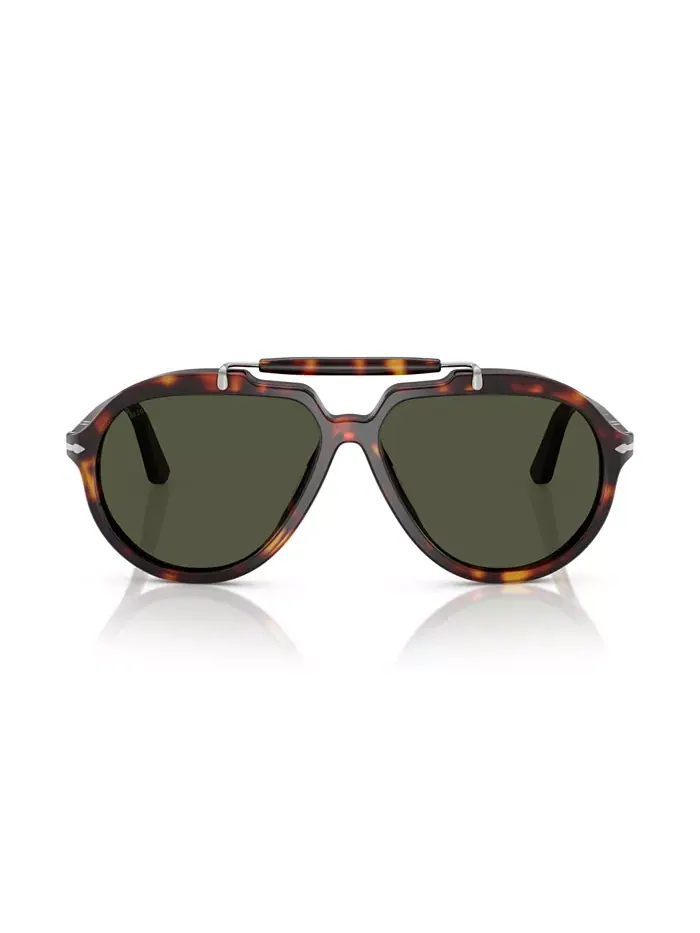 Унисекс круглые солнцезащитные очки, PO0202S Persol — изображение 2 из 7, коричневый