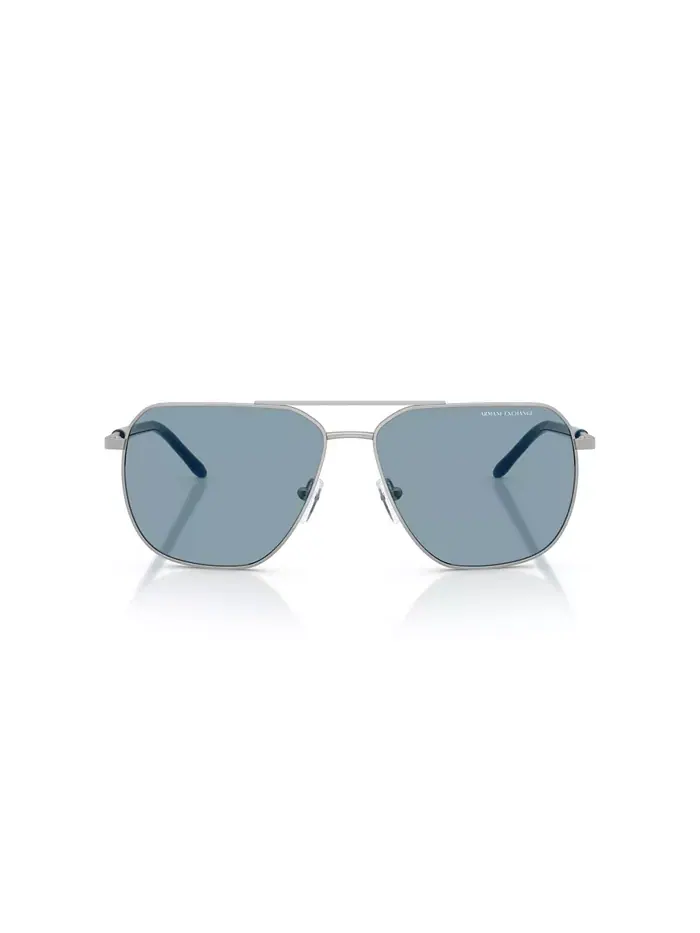 Мужские солнцезащитные очки AX2057S Armani Exchange — изображение 2 из 19, серебряный