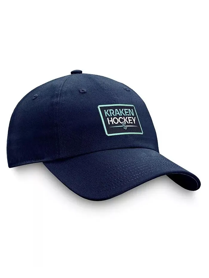 Мужская темно-синяя шапка Seattle Kraken Authentic Pro Prime Adjustable Hat Fanatics — изображение 3 из 4