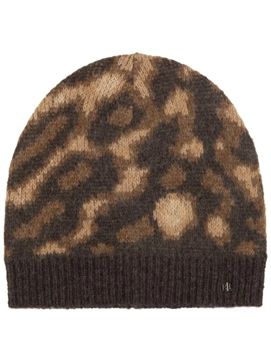 Вязаная шапка-бини с узором Ocelot Pattern Lauren Ralph Lauren
