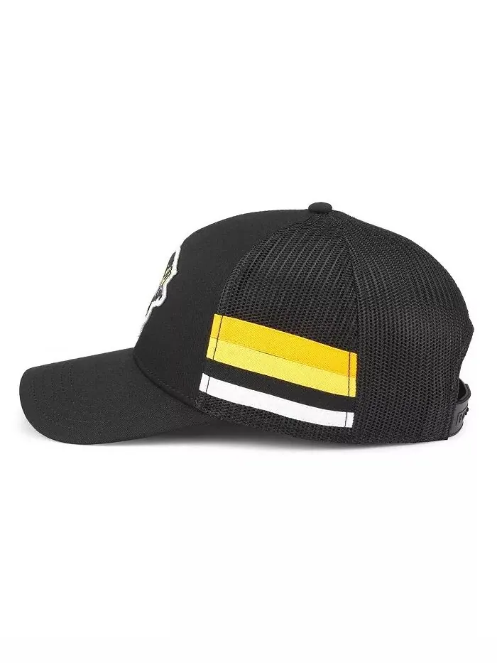 Мужская черная регулируемая кепка Pittsburgh Penguins HotFoot Stripes Trucker American Needle — изображение 3 из 3