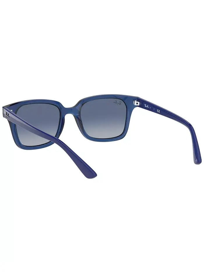 Детские солнцезащитные очки, RB9071S (возраст 07-10 лет) Ray-Ban Jr — изображение 4 из 10, прозрачный синий