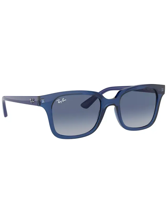 Детские солнцезащитные очки, RB9071S (возраст 07-10 лет) Ray-Ban Jr — изображение 9 из 10, прозрачный синий