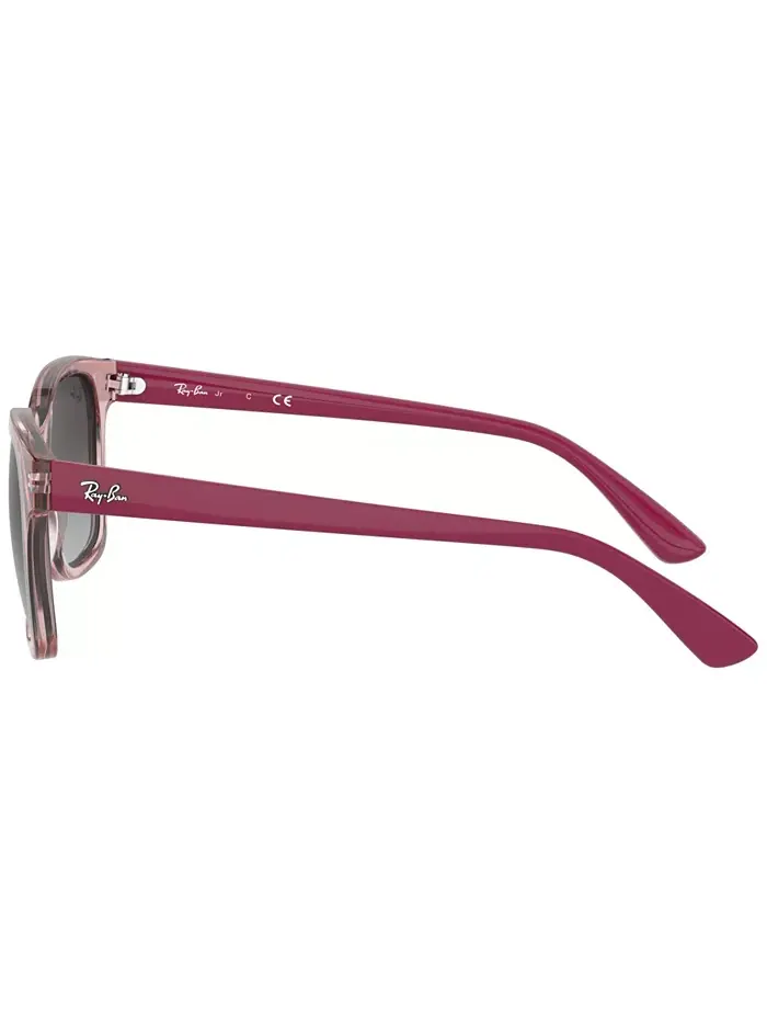 Детские солнцезащитные очки, RB9071S (возраст 07-10 лет) Ray-Ban Jr — изображение 9 из 10, прозрачный розовый
