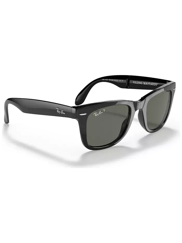 Поляризационные солнцезащитные очки, RB4105 FOLDING WAYFARER Ray-Ban — изображение 3 из 8, зеленый