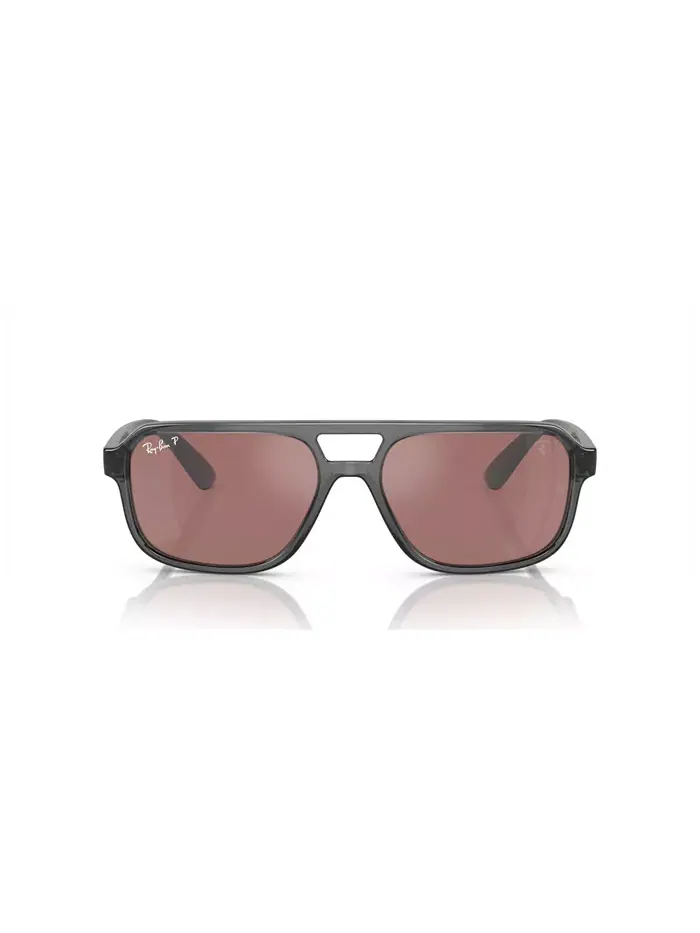 Унисекс поляризованные солнцезащитные очки, зеркальные RB4414M Ray-Ban — изображение 3 из 7, прозрачный серый
