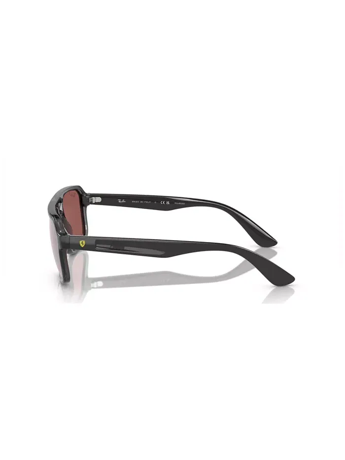 Унисекс поляризованные солнцезащитные очки, зеркальные RB4414M Ray-Ban — изображение 4 из 7, прозрачный серый