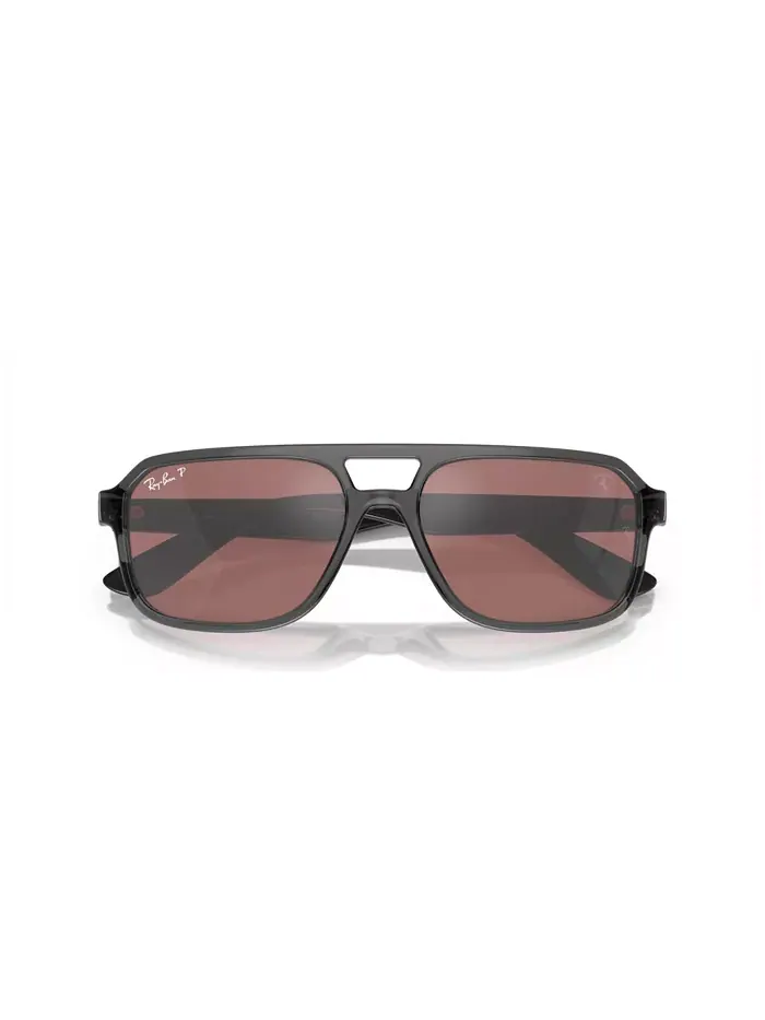 Унисекс поляризованные солнцезащитные очки, зеркальные RB4414M Ray-Ban — изображение 6 из 7, прозрачный серый