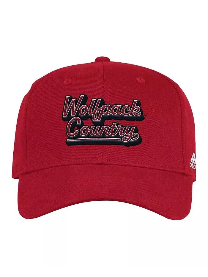 Мужская красная шляпа NC State Wolfpack Chant Flex Flex Adidas — изображение 1 из 2, красный