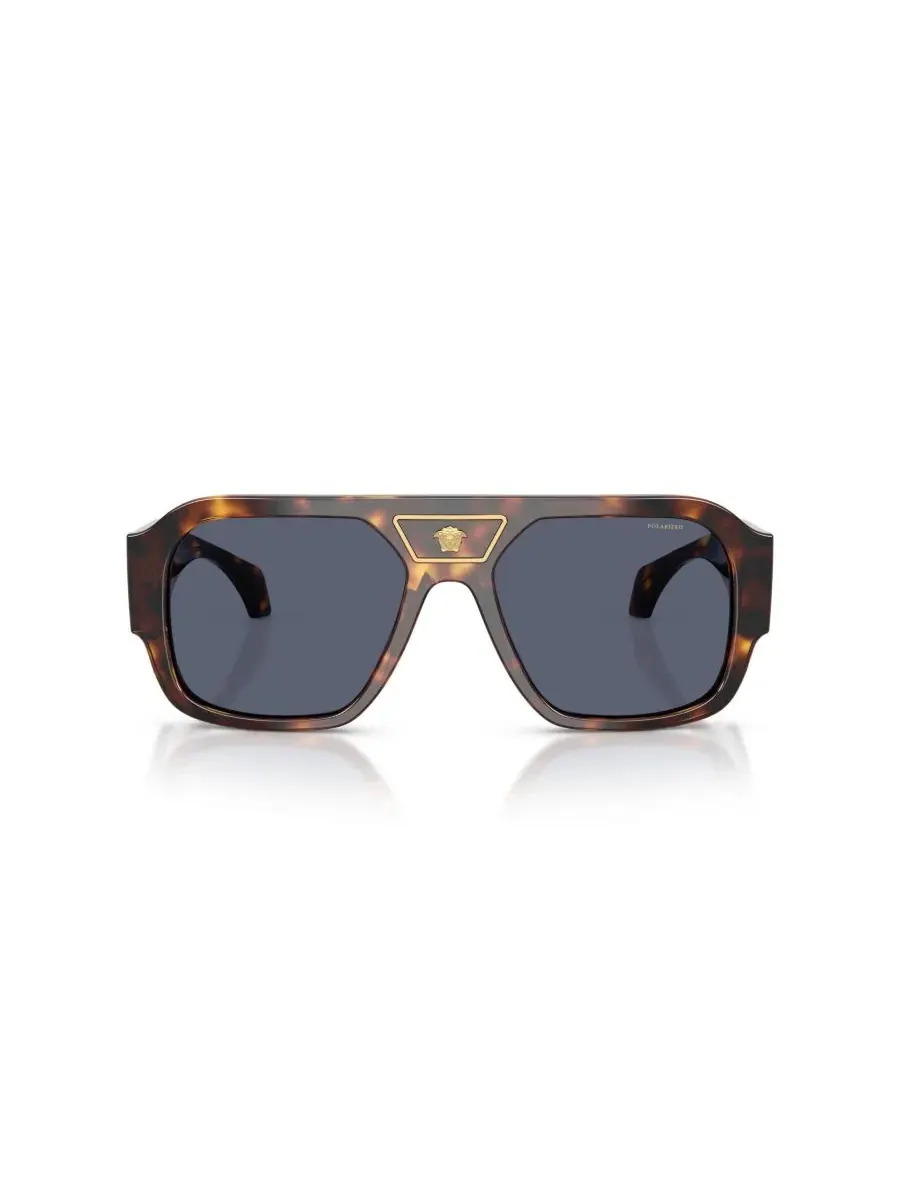 Мужские квадратные поляризованные солнцезащитные очки, VE4508U Versace — изображение 5 из 6, коричневый