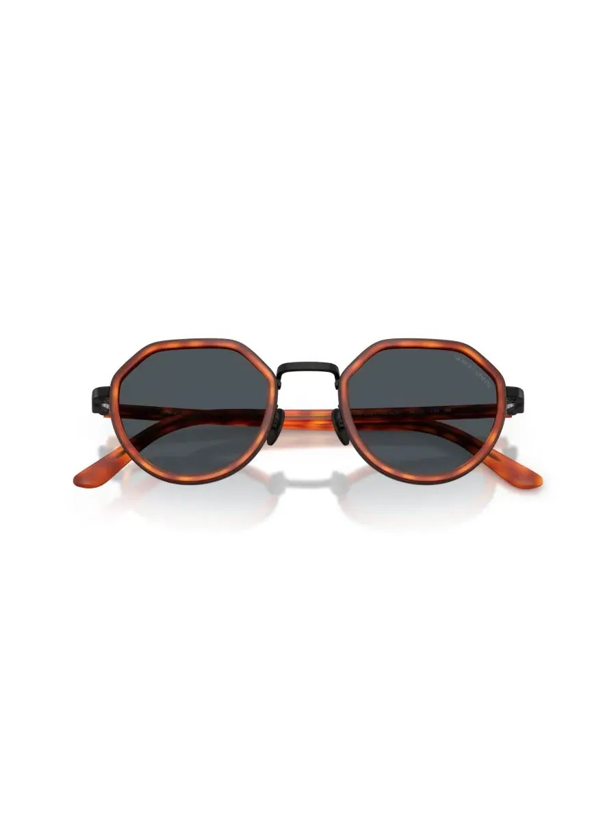 Мужские круглые солнцезащитные очки, AR6181 Giorgio Armani — изображение 3 из 6, коричневый