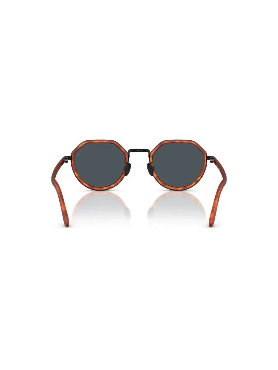 Мужские круглые солнцезащитные очки, AR6181 Giorgio Armani — изображение 4 из 6, коричневый