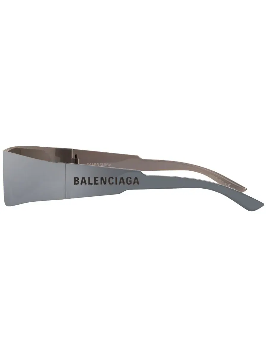 Солнцезащитные очки прямоугольные с зеркальными линзами BB0041S Balenciaga — изображение 5 из 11, серебристый