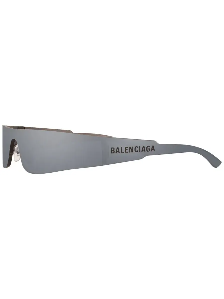 Солнцезащитные очки прямоугольные с зеркальными линзами BB0041S Balenciaga — изображение 7 из 11, серебристый
