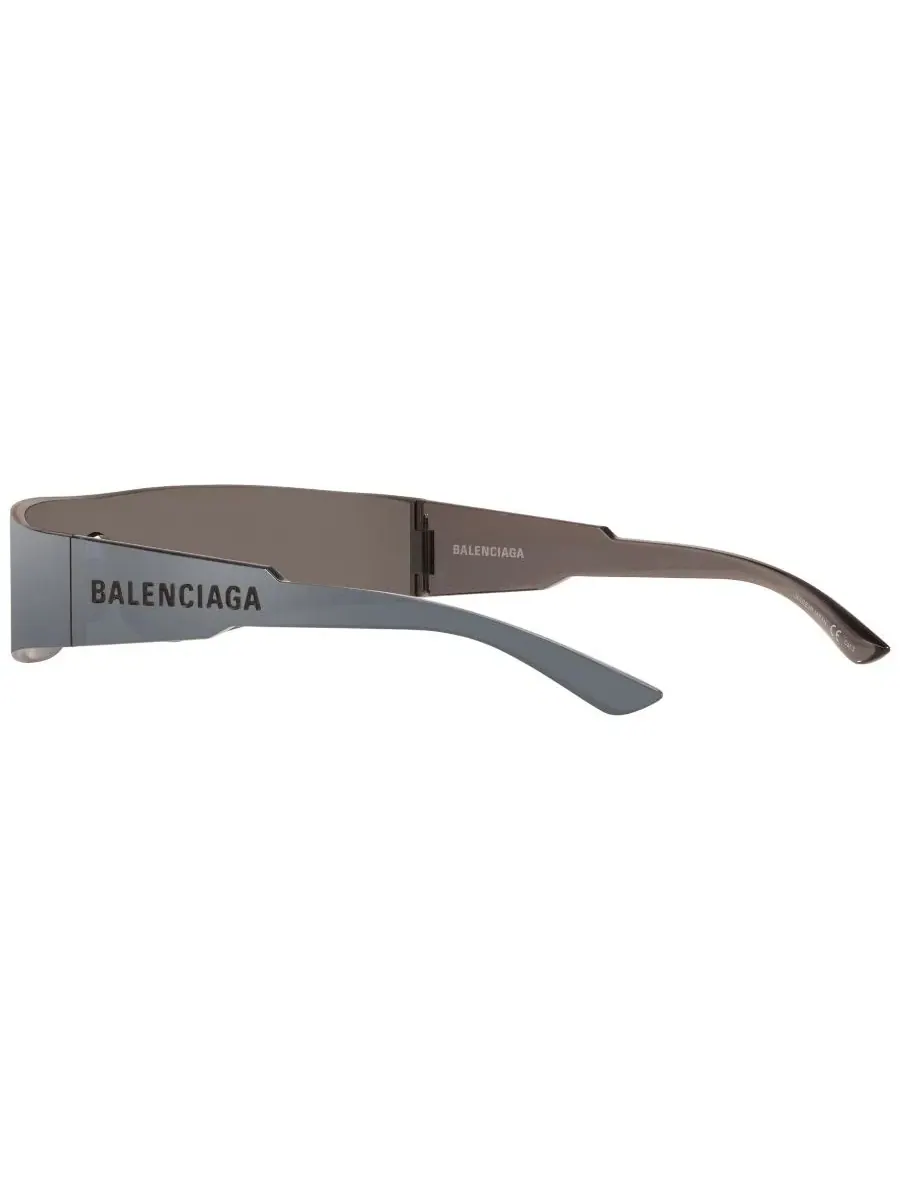 Солнцезащитные очки прямоугольные с зеркальными линзами BB0041S Balenciaga — изображение 8 из 11, серебристый