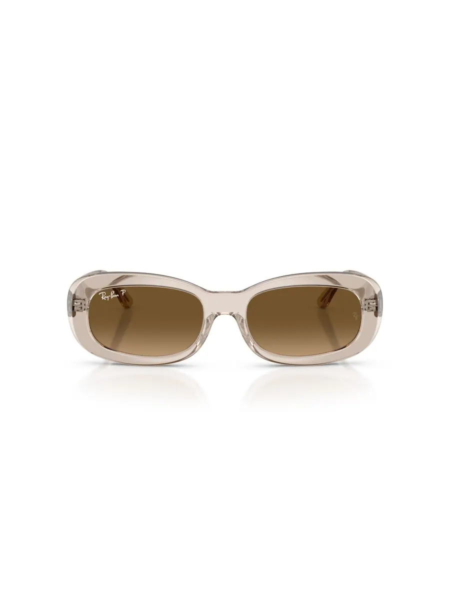 Женские поляризованные солнцезащитные очки, RB2221F Ray-Ban — изображение 2 из 6, прозрачный бежевый