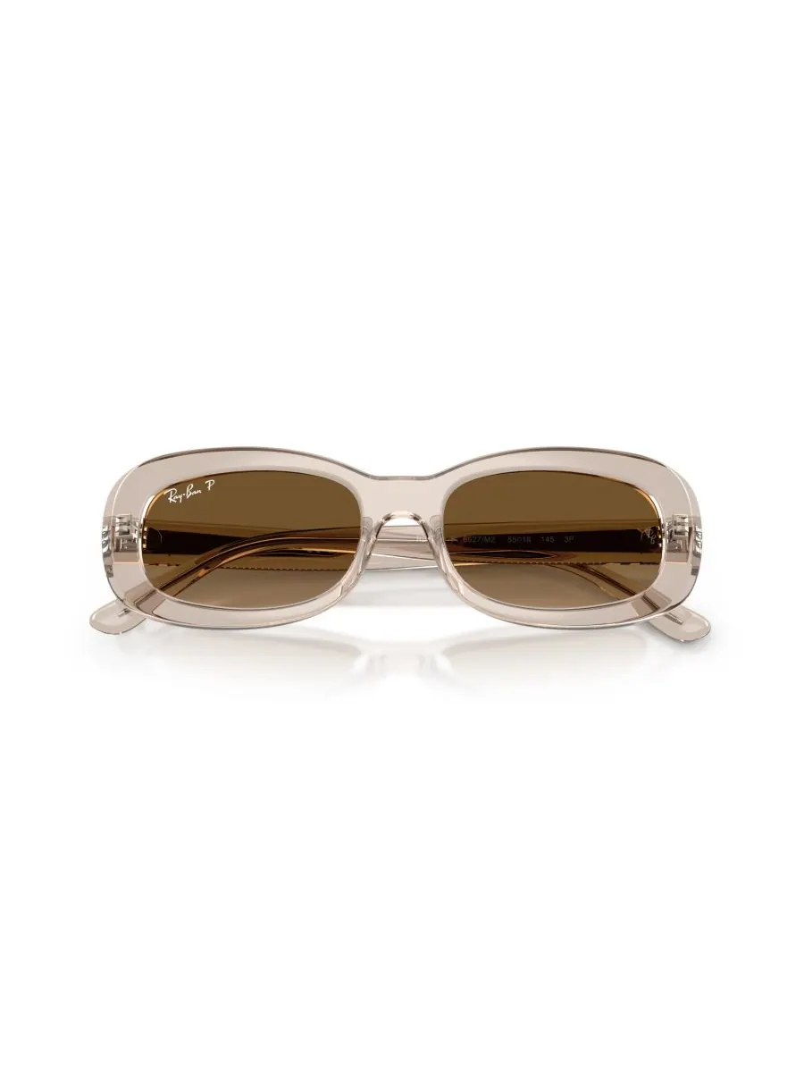 Женские поляризованные солнцезащитные очки, RB2221F Ray-Ban — изображение 5 из 6, прозрачный бежевый