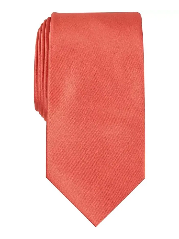 Мужской атласный однотонный галстук Perry Ellis — изображение 1 из 2, красный