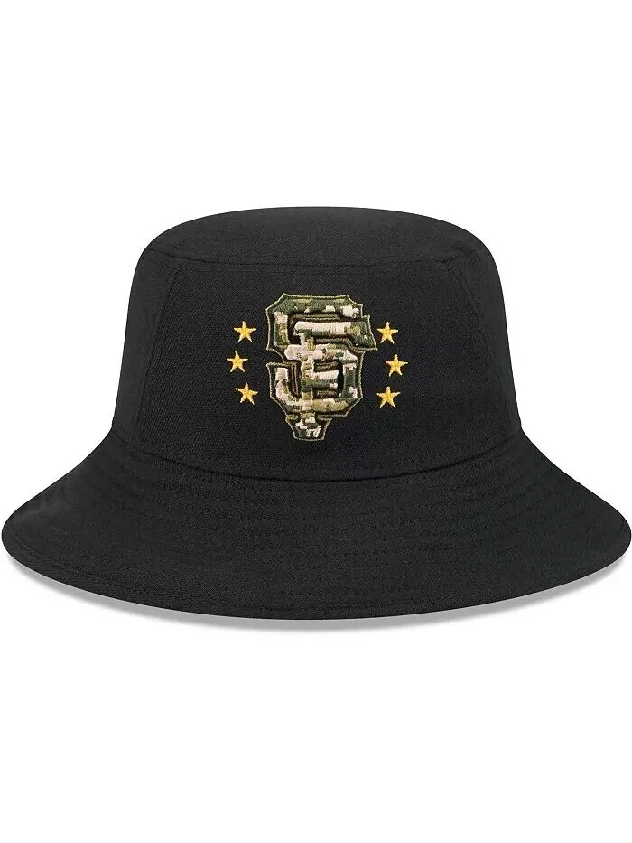 Мужская черная панама San Francisco Giants 2024 ко Дню вооруженных сил New Era