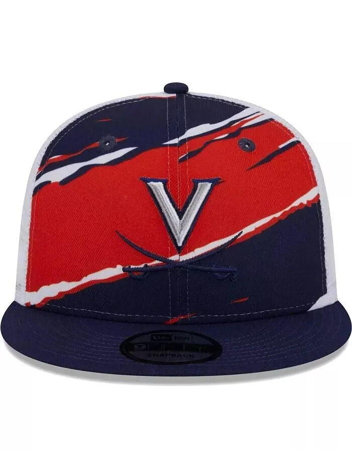 Мужская темно-синяя кепка Virginia Cavaliers Tear Trucker 9FIFTY Snapback New Era — изображение 2 из 4, темно-синий