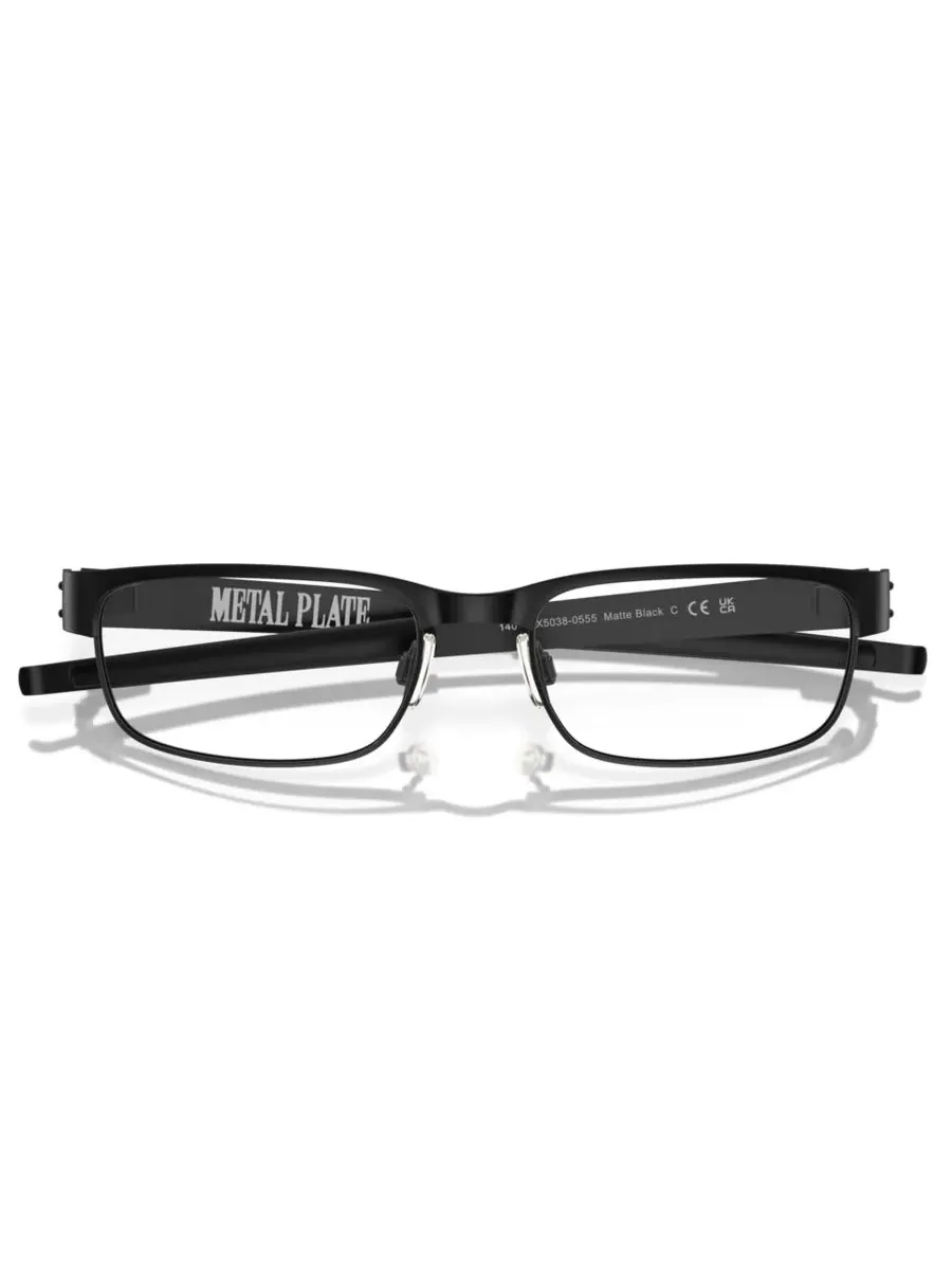 Мужские очки с квадратными металлическими пластинами, OX5038 Oakley — изображение 5 из 6, черный