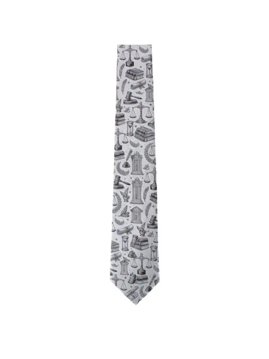 Галстук-бабочка Esquire Law Silk Novelty Trafalgar — изображение 3 из 4, серебряный