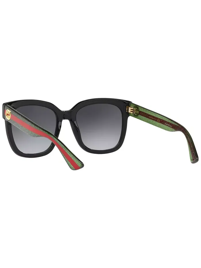 Женские солнцезащитные очки, GG0034SN Gucci — изображение 3 из 10, черный красный