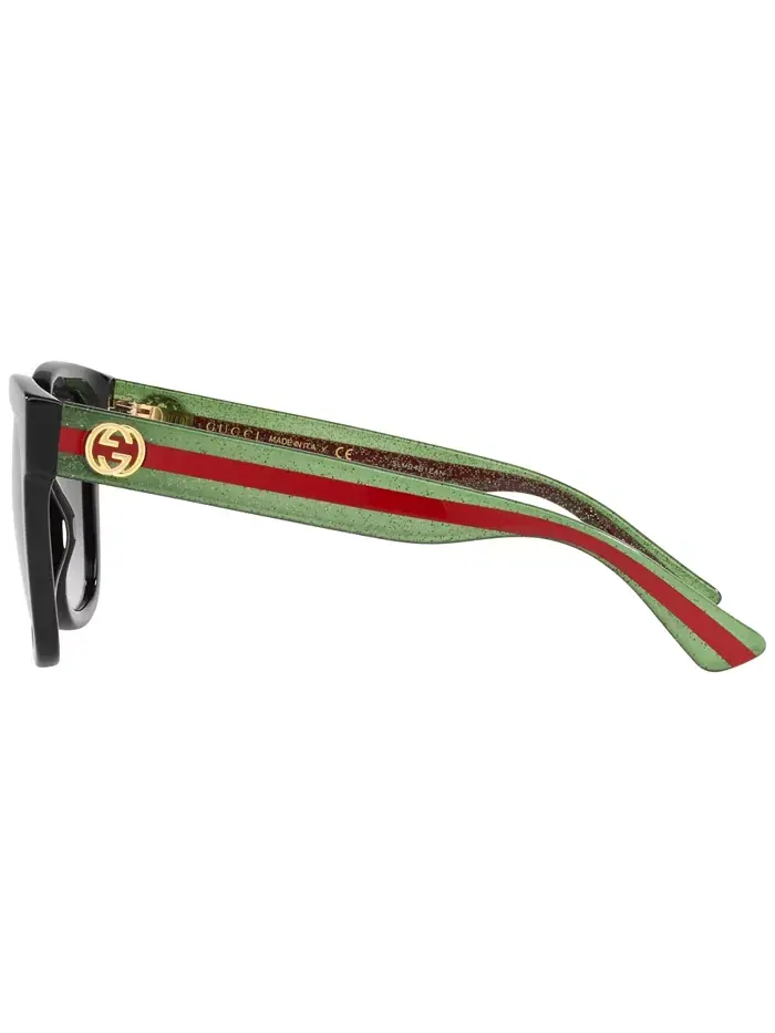 Женские солнцезащитные очки, GG0034SN Gucci — изображение 9 из 10, черный красный
