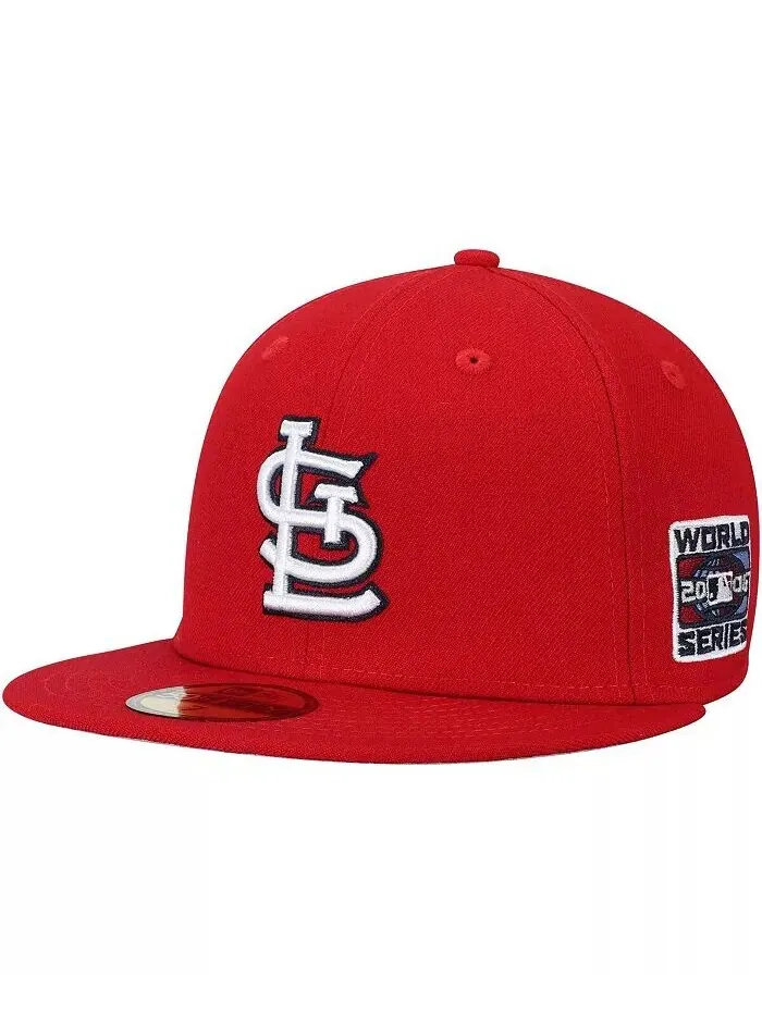 Мужская красная шерстяная шапка St. Louis Cardinals 2006 World Series 59FIFTY Fitted Hat New Era