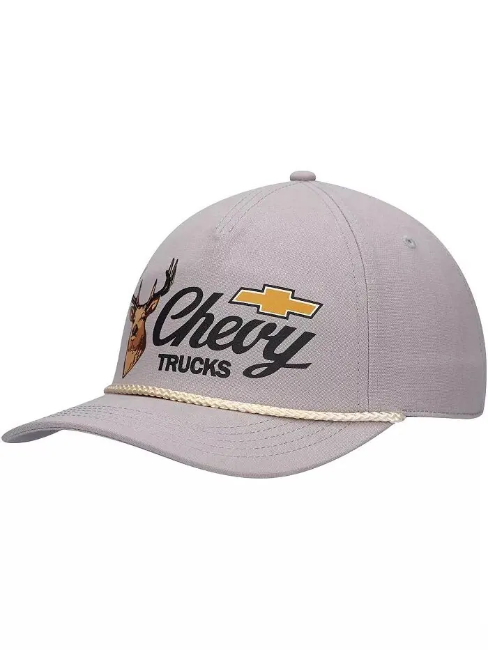 Мужская серая кепка Chevrolet Canvas Cappy Trucker Adjustable Hat American Needle — изображение 1 из 4