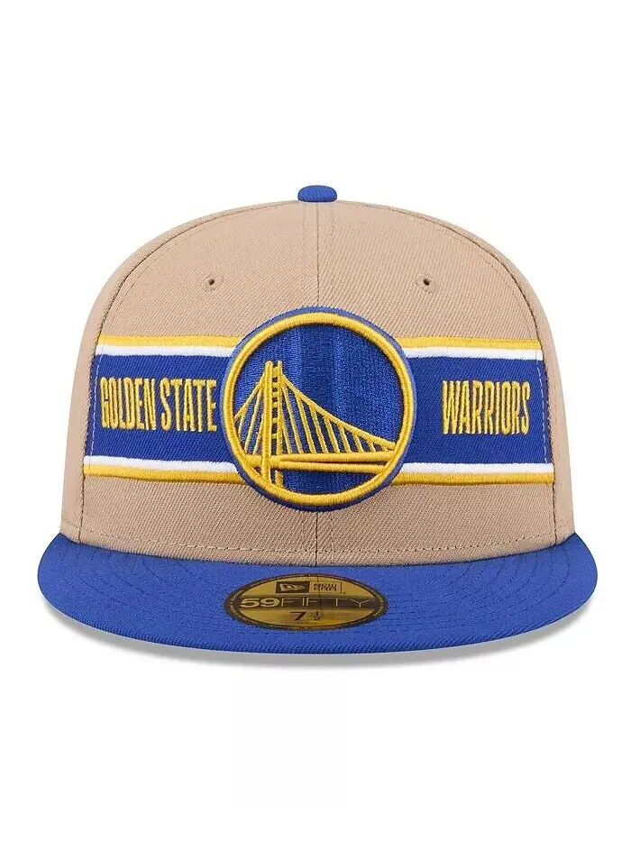 Мужская кепка Tan/Royal Golden State Warriors 2024 NBA Draft 59FIFTY Fitted New Era — изображение 2 из 4