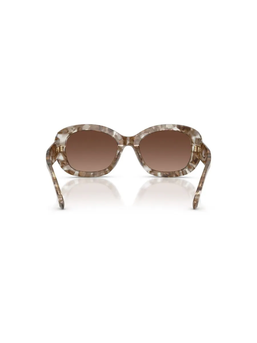 Женские поляризованные солнцезащитные очки, TY7226U Tory Burch — изображение 4 из 6, прозрачный коричневый