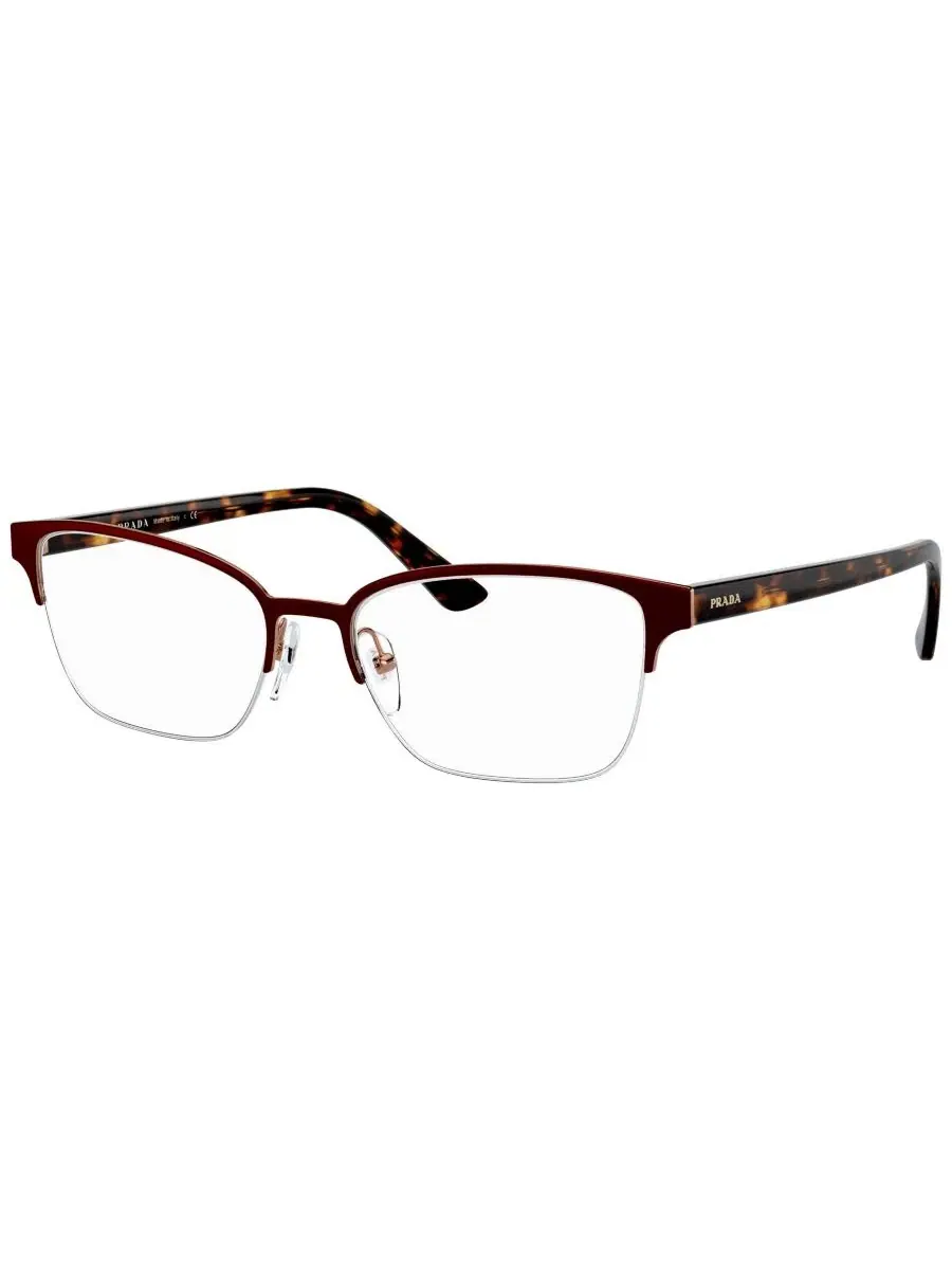 Женские очки PRADA PR 61XV, металлические, полуободковые, кошачий глаз