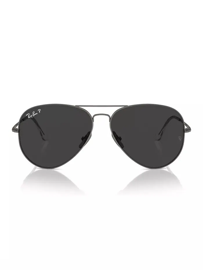 Поляризованные солнцезащитные очки унисекс, Aviator Titanium Rb8089 Ray-Ban — изображение 3 из 6, серый