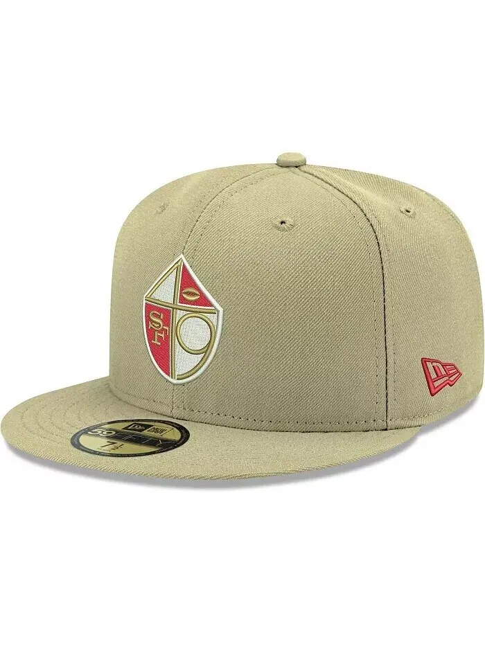 Мужская золотая бейсболка San Francisco 49ers Omaha Throwback 59FIFTY Fitted New Era