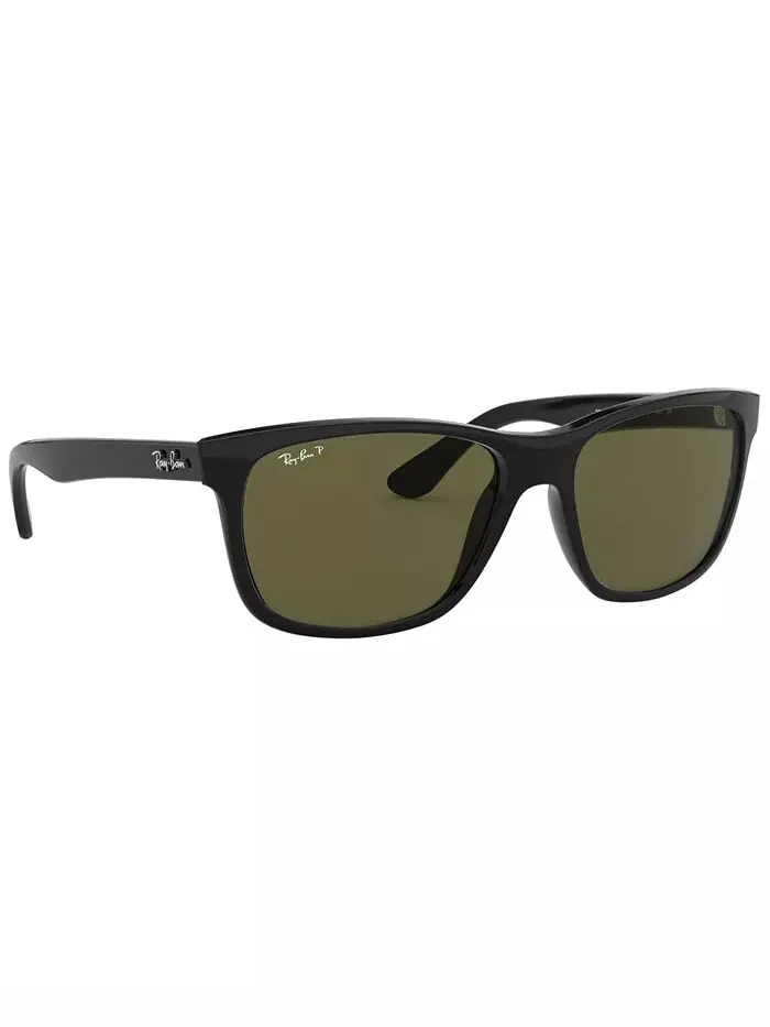 Поляризованные солнцезащитные очки Ray-Ban — изображение 3 из 7, черный/зеленый