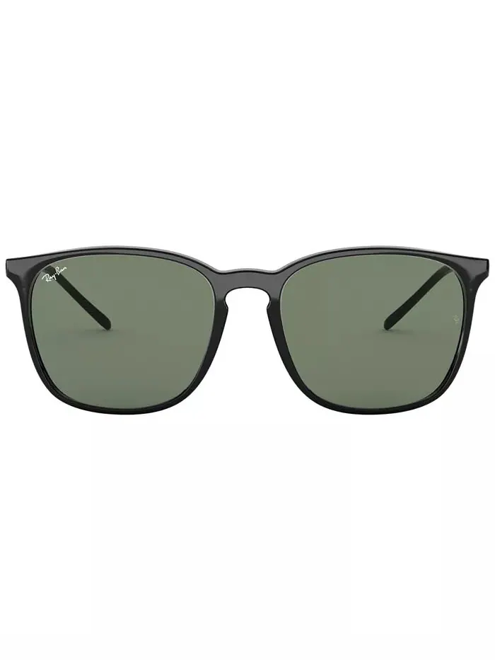 Мужские солнцезащитные очки с низкой посадкой на переносице Ray-Ban — изображение 2 из 6, черный